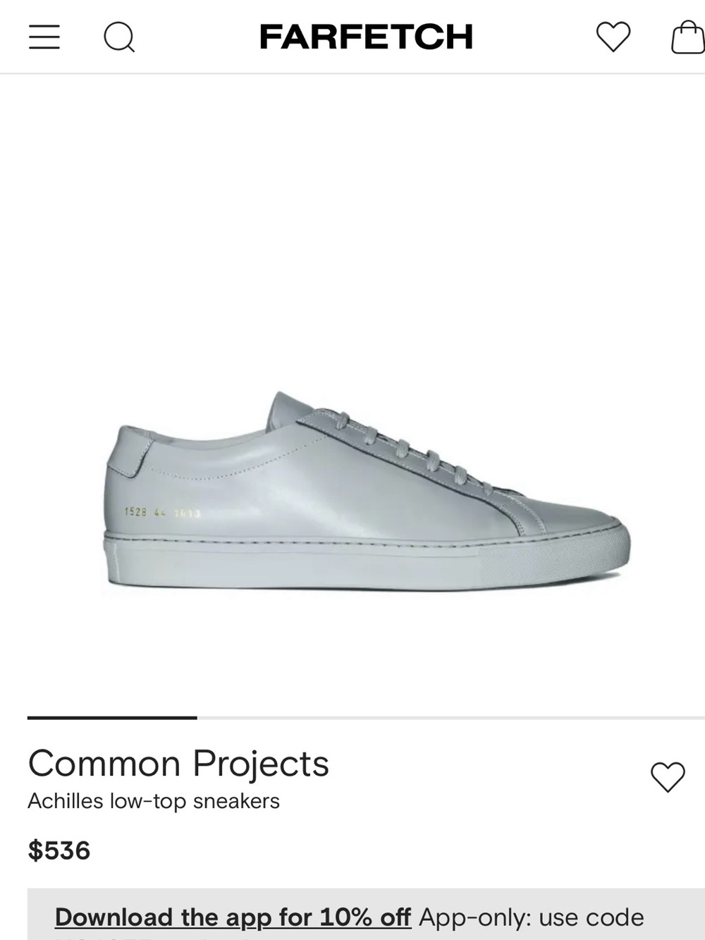 Made in Italy Common Projects Original Achilles Low